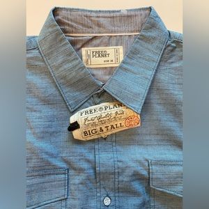 Free Planet Men’s button down shirt